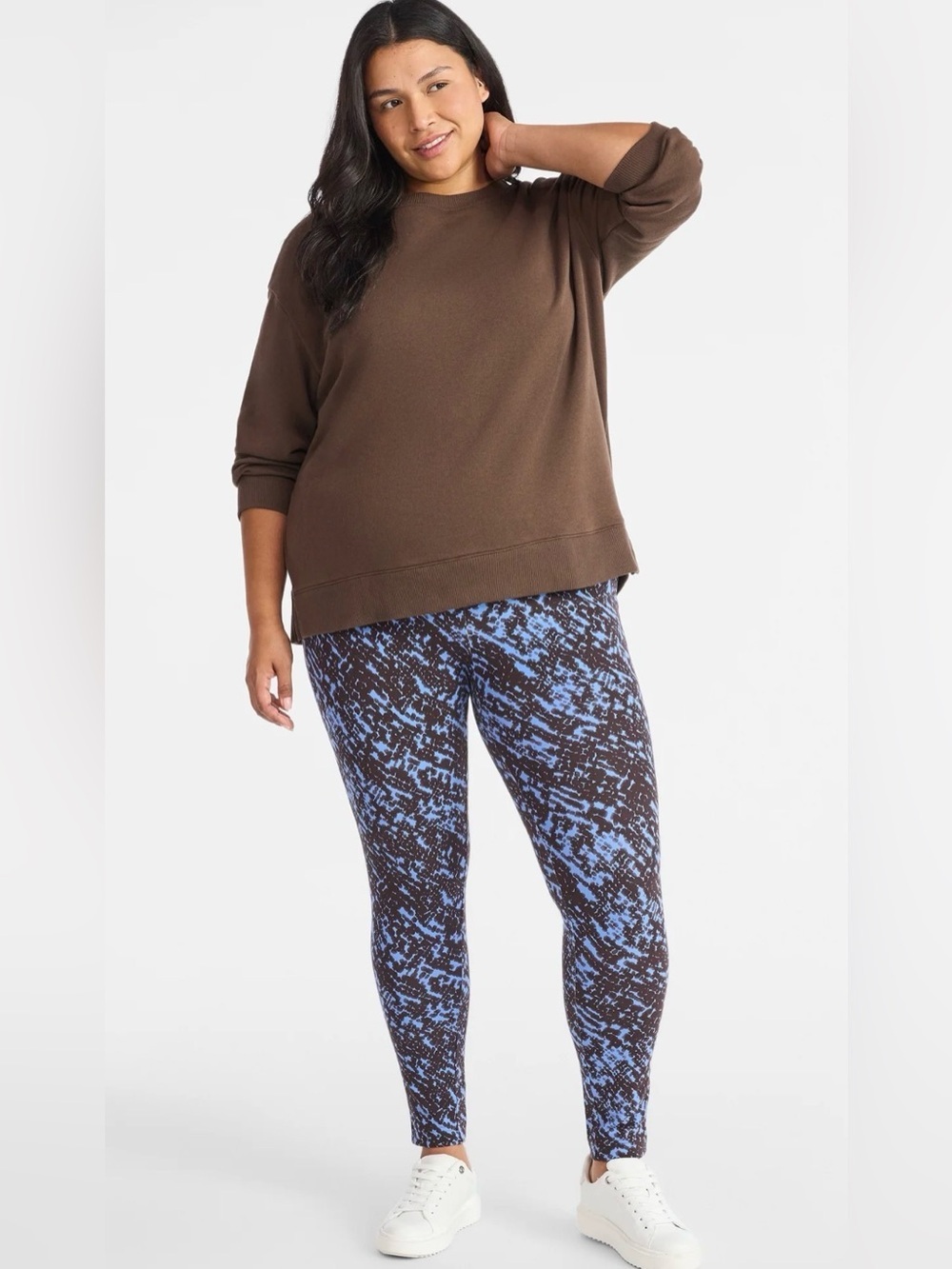 Terra & Sky High-Rise Ankle Leggings Plus 0X 14W Blue Snake Print New Lot of 3 - Picture 3 of 13